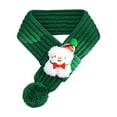 thumbnail image 2 of Tvtnvo Christmas Knitted Pet Scarf Holiday Snowflake Pattern Soft Warm Acrylic Cozy Neck Accessory for Dogs and Pets Adjustable Loop Closure for Walks Photos Green Large, 2 of 5