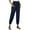 Navy, variant on OSOLU Solid Color Womens Linen Wide Leg Pants Casual Loose Elastic Waisted Barrel Beach Palazzo Pants With Pockets Trousers Fashionable Classic Leisure Bottoms