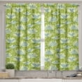 thumbnail image 2 of Ambesonne Hummingbirds Valance & Curtain, Garden Hummingbird, 55"x36", Lime Green Blue Cream, 2 of 6