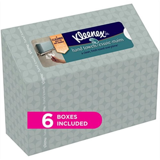 Single-Use Disposable Paper Towels 6 Boxes Details about   Kleenex Expressions Hand Towels 
