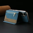 thumbnail image 5 of Dteck Magnetic Case for iPhone 16, 2 in 1 Wallet Case Detachable Card Holder, Compatible with MagSafe, Slim PU Leather RFID Blocking Credit Slots Zipper Pocket,Blue, 5 of 7