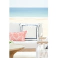 thumbnail image 2 of Hofdeco Premium Coastal Patio Indoor Outdoor Lumbar Pillow Cover Only, 12"x20" Water Resistant for Backyard, Couch, Coral Pink Palm Leaf, 2 of 5