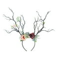 thumbnail image 1 of Christmas Fairy Tale Flower Headband Retro Tree Branch Deer Ears Antler Hair Hoop, 1 of 3