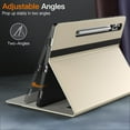 thumbnail image 4 of JETech Case for Samsung Galaxy Tab S9 Plus 12.4-Inch with S Pen Holder, PU Leather Business Folio Stand Protective Tablet Cover with Pocket & Straps, Auto Wake/Sleep, Multi-Angle Viewing (Beige), 4 of 6