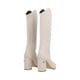 thumbnail image 3 of Platonia | Bota Larga Slim De Tacón Milan Cabra Piel Sintético Latte Para Mujer, 3 of 5