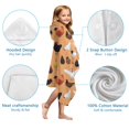 thumbnail image 7 of Orange Chicken Breed Pattern Hooded Bath Towel，50"x30" for Ages 3 To 12 Kids, Quick Dry Lightweight Soft Microfiber Hood Beach Towel Cover Up for Kids, 7 of 7