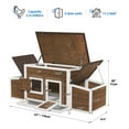thumbnail image 3 of Dextrus Chicken Coop 11.5ft² Large Wooden Chicken Hutch with 2 Nesting Boxes Outdoor Hen House Chicken Cage for Rabbit Hutch Duck Cage - Brown, 3 of 8