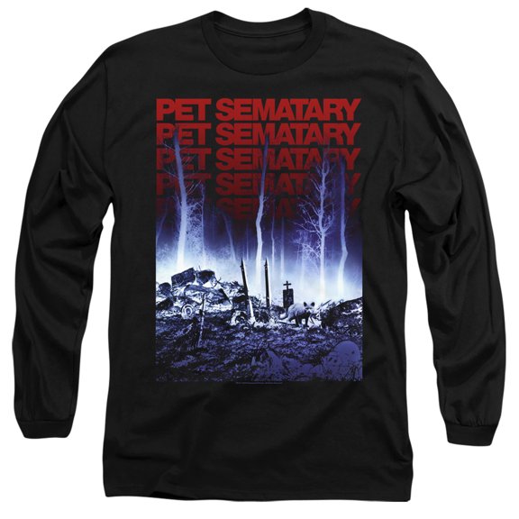 Pet Sematary Sematary Long Sleeve Adult 18/1 T-Shirt Black