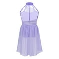 thumbnail image 2 of Jizyo Kids Girls Cutout Chiffon Sleeveless Ballet Leotard Dress Modern Dance Gymnastics Dancewear Lavender 12, 2 of 7