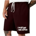 thumbnail image 1 of Mens Casual Shorts Lace-Up Elástico Cintura Bolsillo Ejercicio Fitness Hogar Pantalones de Media Longitud para Diario, 1 of 4