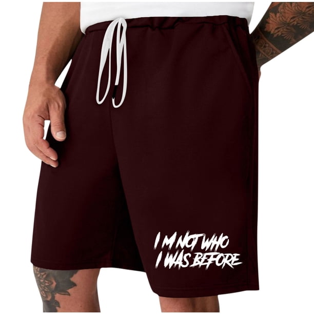 Mens Casual Shorts Lace-Up Elástico Cintura Bolsillo Ejercicio Fitness Hogar Pantalones de Media Longitud para Diario