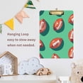 thumbnail image 4 of FORMRS Acrylic Clipboard with Low Profile Clip Standard A4 Letter Size, 12.5" x 9", Brown American Footballs, 4 of 8