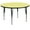 Yellow, variant on Flash Furniture 60'' Round Grey Thermal Laminate Activity Table - Height Adjustable Short Legs