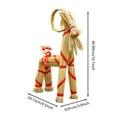 thumbnail image 3 of ZJNGJC 16.1-inch Tall Swedish Straw-Woven Christmas Goat Yule Decoration forome Birthday Party Interior Outdoor Holiday Tradition Decor Yellow, 3 of 6