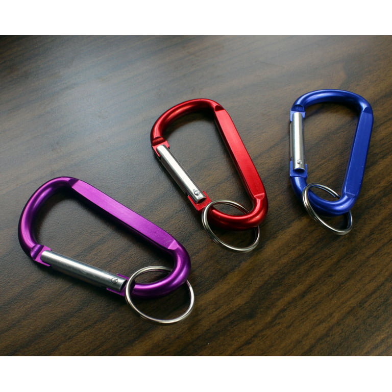 5pieces Gold Circle Round Carabiner Camping Spring Snap Clip Hook Keychain  Camping Climbing Hiking Outdoor 3Colors