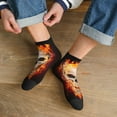 thumbnail image 3 of Pofeuu Satanic Skull Print 30cm Socks, Adult Running Hiking Socks for Youth and Adult, 3 of 7