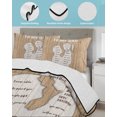 thumbnail image 3 of Twin XL Quilt Bedding Set, Father's Day Reversible Summer Quilt 3 Pieces, Farmhouse Vintage Country Brown Wooden Grain Lightweight Bedspreads Coverlets with 2 Pillow Shams for All Seasons, 3 of 5
