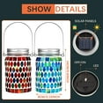thumbnail image 3 of LINLIN Solar Outdoor Mosaic Lantern, Outdoor Hanging Solar Chandelier Waterproof Mosaic Night Light Decorative Garden Terrace Passage Courtyard, 3 of 9