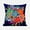 Blue Orange Pink Green, variant on Friendship Bouquet Indoor/Outdoor Pillow with Removable Cover in Blue Orange Pink Green20x20