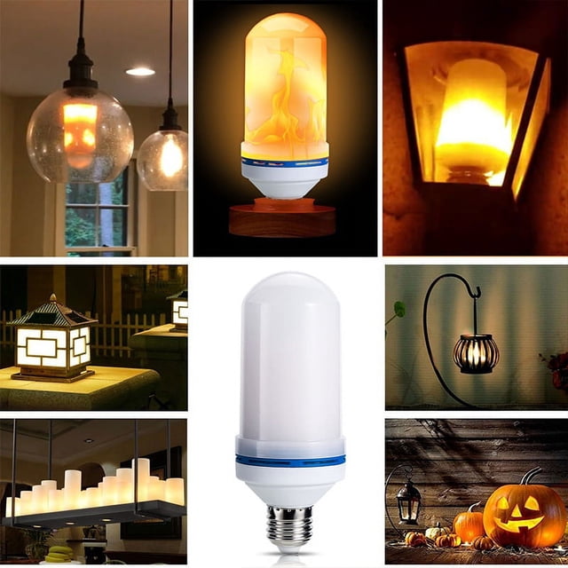 Bombilla de llama LED, diseño elevado de bombilla decorativa de fuego de bombilla decorativa de llama LED E27 360°