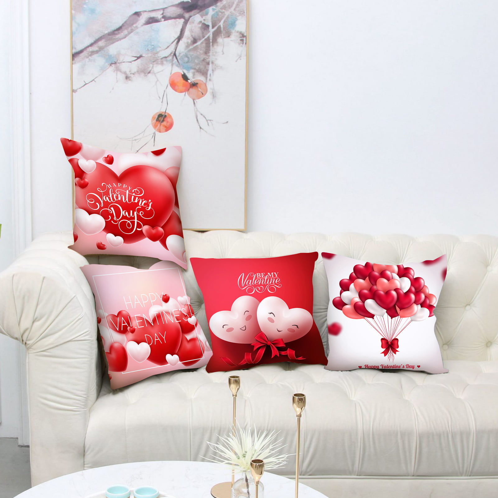 Love Heart Long Cushion Covers Pillow Cases Home Inner 