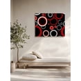 thumbnail image 5 of Red Black Wall Art for Living Room,Canvas Picture Wall Decor for Bathroom Bedroom,Abstract Modern Geometric White Grey Circle Painting Artwork for Office Kitchen Hallway Dining Room Decor 12"x16", 5 of 8