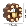 thumbnail image 3 of JGJJUGN Brass Dopamine Doorbell Solid Wood Magnetic Absorber Home Decoration Pendant Refrigerator Accessory Handicraft, 3 of 8