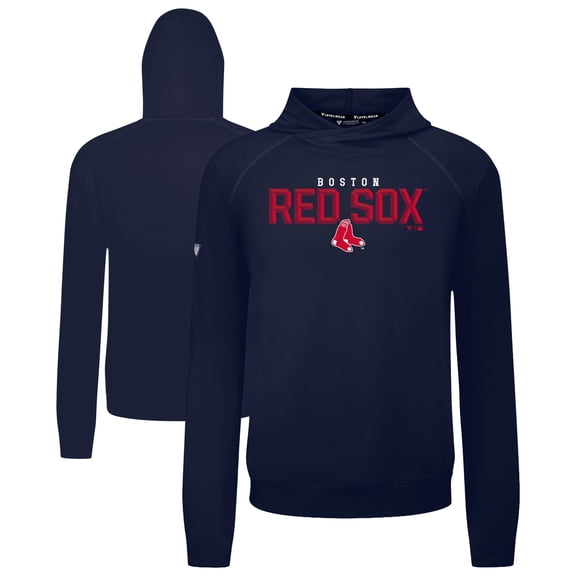 Men's Levelwear  Navy Boston Red Sox Mandate Carve Tri-Blend Hoodie