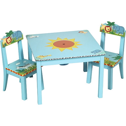 Guidecraft Safari Kids Childrens Table Chairs Set Guidecraft Safari Kids Childrens Table Chairs Set
