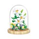 thumbnail image 5 of Bloques de construcción Accesorios de bricolaje con cubierta transparente Base de madera Decoración del hogar Juego de bloques de construcción de flores de bonsái Suministros para fiestas, 5 of 7