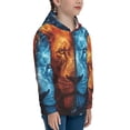 thumbnail image 5 of Kdxio Red And Blue Fire Lion Pattern Kids Boys Girls Zip Up Hoodie 3D Printed Hooded Sweatshirt Hoody Coat with Pocket 7-12 Y-Small, 5 of 6