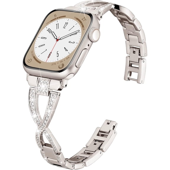 REQO Band for Apple Watch Bands 46mm 44mm 45mm 49mm 42mm for Women, Bling Metal Bracelet iWatch Bands for women, Designer Bands for Apple Watch Series 10 9 SE 8 7 6 5 4 3 Ultra