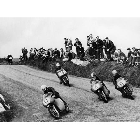 Lightweight Art - Action from the Lightweight Tt Race, Isle of Man, 1958 Print Wall Art