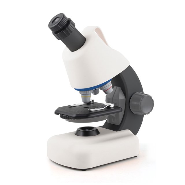 Microscopio biológico giratorio para principiantes 100X 1200X Microscopios LED de aumento Herramienta educativa de observación de plástico Blanco 360 grados Speravity FN000798-02B