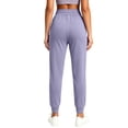 thumbnail image 5 of Womens Workout Sweatpants Drawstring Elastic Waist Jogger Pants with Pockets Gym Casual Purple M, 5 of 9