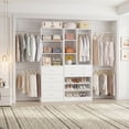 thumbnail image 7 of Homieasy 49-127 inch Adjustable Closet Organizer System with 6 Drawers, Walk-in Closet System and Storage System with 5 Hanging Rods & Shelves for Closet/Bedroom, White, 7 of 7