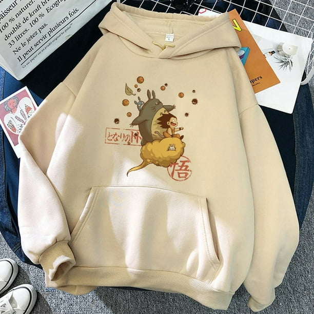 Dibujos Animados Sudadera Con Capucha De Las Mujeres Estudio Ghibli Totoro Anime Japonés Divertido Espíritu Lejos Miyazaki Hayao 90s Gráfico Mujer