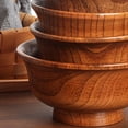 thumbnail image 4 of YAOMOBB Bowl Reusable Wooden Bowl Set Thickened Non scalding Mongolia Style, 4 of 5