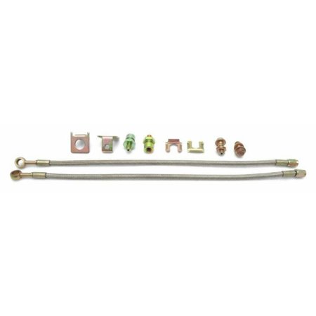 Stainless Steel Brake Lines with Hardware 18" Long 10mm Banjo 3/8 -24 Fitting