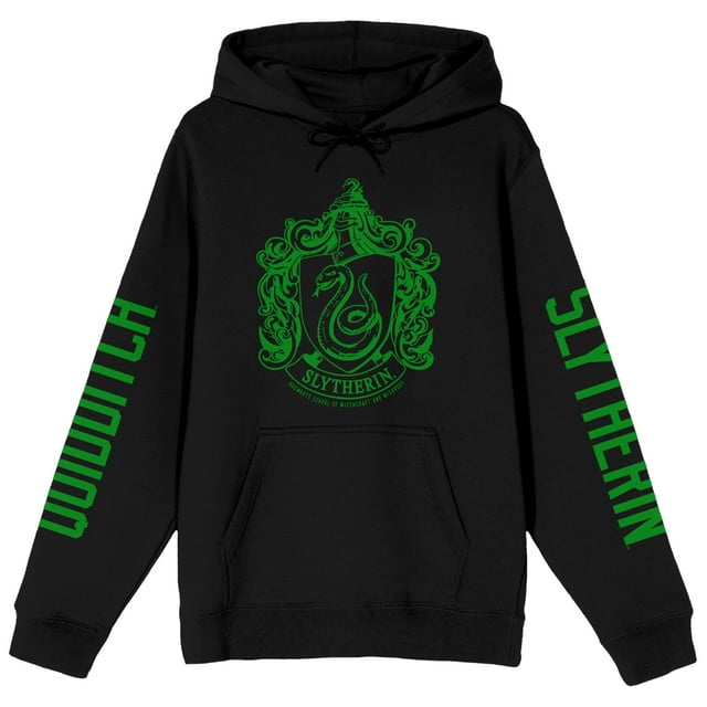 Harry Potter Chandail à Capuchon pour Homme de la Maison de Poudlard Quidditch (Serpentard, m)