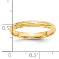 thumbnail image 7 of 14K Yellow Gold 3mm Half Round with Edge Band Ring Size 14, 7 of 7