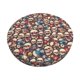 thumbnail image 1 of Balery rock record music Skull Fundas de asiento para taburete de bar redondo de tela de terciopelo ajustables que protegen de arañazos y manchas para sillas de 14 a 17 pulgadas.-14 inch, 1 of 7