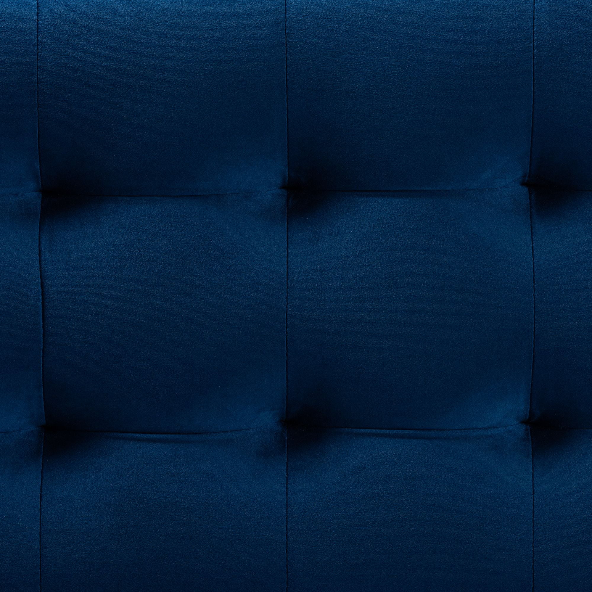 Baxton Studio Roanoke Modern and Contemporary Navy Blue Velvet Fabric Upholstered Grid-Tufted Storage Ottoman Bench