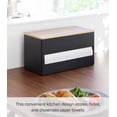thumbnail image 2 of Yamazaki Home Paper Towel Dispenser, Walnut, Steel + Wood, Lid, No Assembly, 2 of 7