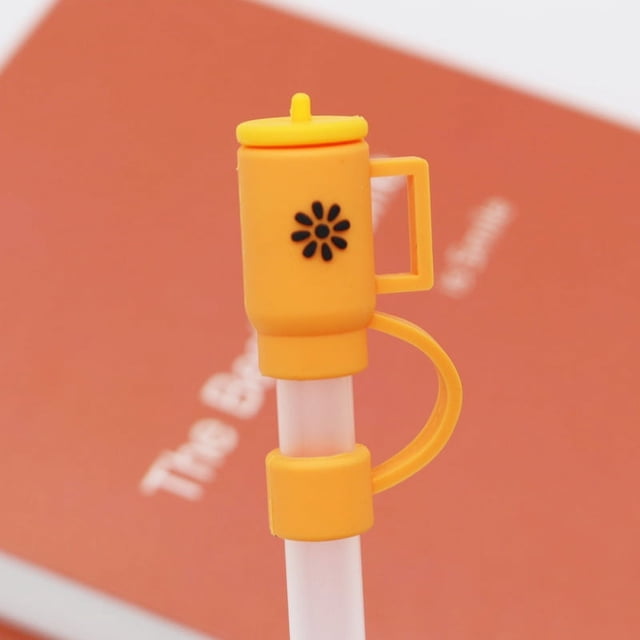Tapa de pajita de gran diámetro de 10 mm, color taza, tapón antipolvo, tapa antipolvo, pajita para té con burbujas