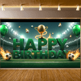 thumbnail image 7 of Football Theme Happy Birthday Party Banner Decorative Soccer Ball Balloons Polyester Material for Kids Birthday Celebration Outdoor Event Sports Party, 7 of 7