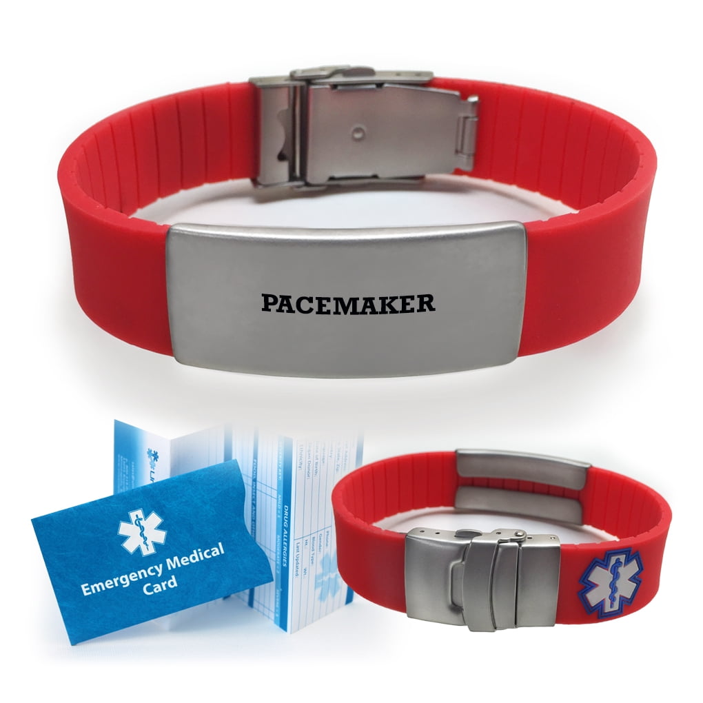 "Pacemaker" SPORT Medical Alert ID Bracelet. Choose Color! Walmart