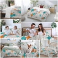 thumbnail image 6 of Teal Orange Boho Bedding 3 Piece Duvet Cover Set Queen Size, Middle Century Geometric Abstract Soft Microfiber Comforter Cover with Zipper Closure & Pillowcases, Wrinkle & FadeResistant Quilt Cover, 6 of 9