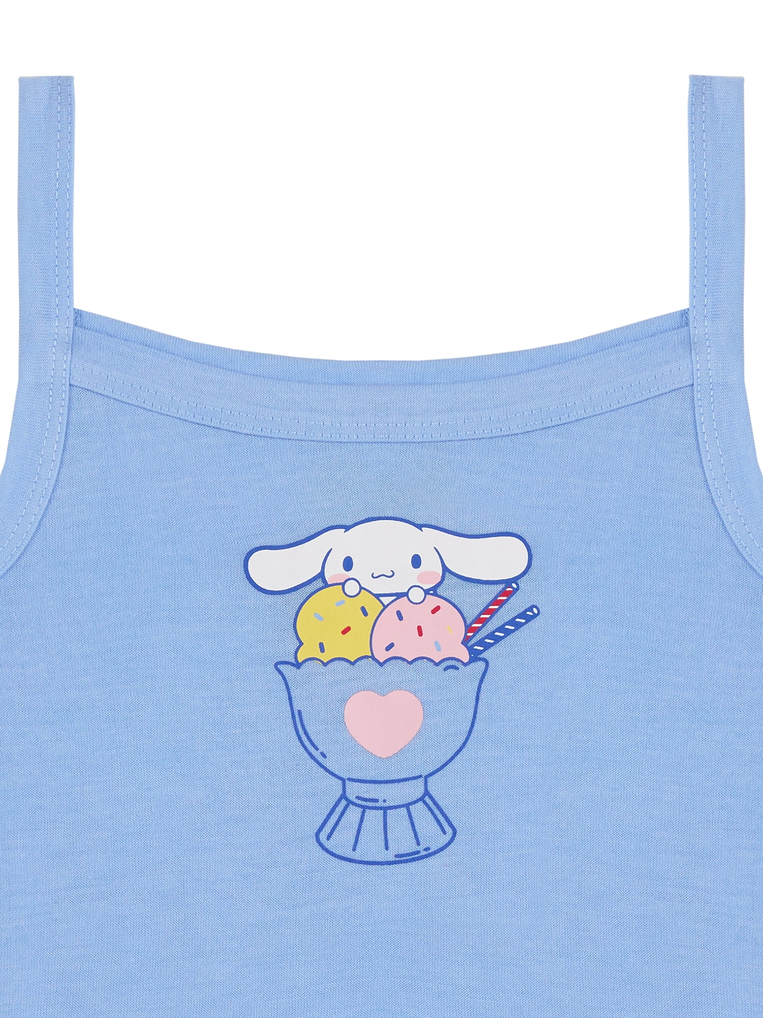 Hello Kitty x Wonder Nation Girls Tank and Sleep Pant Pajama Set, 2-Piece, Sizes 4-18