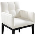 thumbnail image 6 of Meridian Furniture Adrian Cream Vegan Leather Dining Arm Chair, Set of 2, 6 of 9